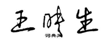 曾慶福王映生草書個性簽名怎么寫