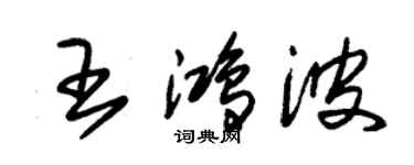 朱錫榮王鴻波草書個性簽名怎么寫