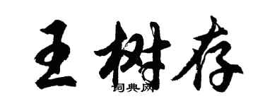 胡問遂王樹存行書個性簽名怎么寫