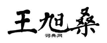 翁闓運王旭桑楷書個性簽名怎么寫