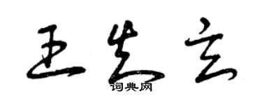 曾慶福王知玄草書個性簽名怎么寫