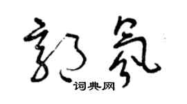 曾慶福郭氛草書個性簽名怎么寫