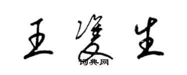 梁錦英王雙生草書個性簽名怎么寫