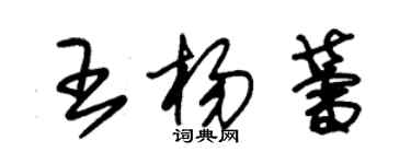 朱錫榮王楊蕾草書個性簽名怎么寫