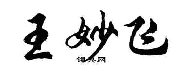 胡問遂王妙飛行書個性簽名怎么寫