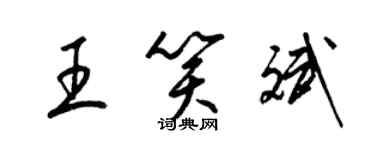 梁錦英王笑斌草書個性簽名怎么寫