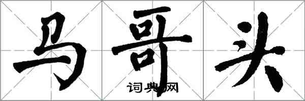 翁闓運馬哥頭楷書怎么寫