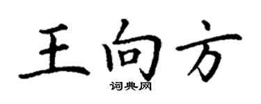 丁謙王向方楷書個性簽名怎么寫