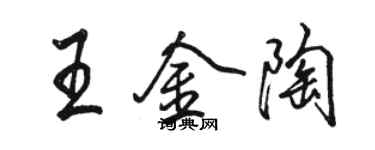 駱恆光王金陶行書個性簽名怎么寫