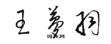 駱恆光王夢羽草書個性簽名怎么寫