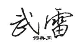 駱恆光武雷行書個性簽名怎么寫