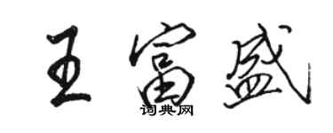 駱恆光王富盛行書個性簽名怎么寫