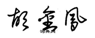 朱錫榮胡金鳳草書個性簽名怎么寫