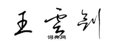 梁錦英王雲劍草書個性簽名怎么寫