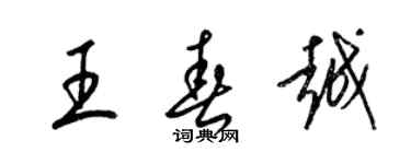 梁錦英王春越草書個性簽名怎么寫