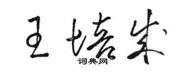 駱恆光王培成草書個性簽名怎么寫