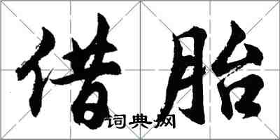 胡問遂借胎行書怎么寫