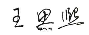 駱恆光王思熙草書個性簽名怎么寫