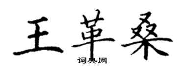 丁謙王革桑楷書個性簽名怎么寫