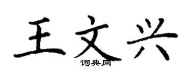 丁謙王文興楷書個性簽名怎么寫