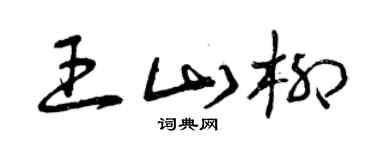 曾慶福王山柳草書個性簽名怎么寫