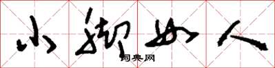 劉少英小腳女人草書怎么寫