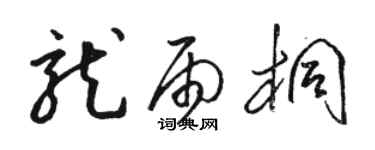 駱恆光龍雨桐草書個性簽名怎么寫