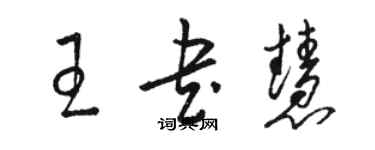 駱恆光王書慧草書個性簽名怎么寫