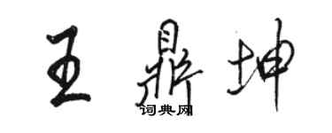 駱恆光王鼎坤行書個性簽名怎么寫