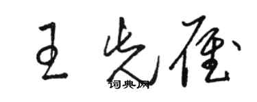 駱恆光王先雁草書個性簽名怎么寫