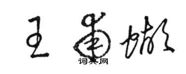 駱恆光王甫蝴草書個性簽名怎么寫