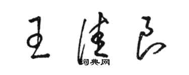 駱恆光王佳良草書個性簽名怎么寫