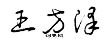 曾慶福王方澤草書個性簽名怎么寫