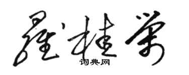 駱恆光羅桂榮草書個性簽名怎么寫