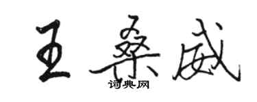 駱恆光王桑威行書個性簽名怎么寫