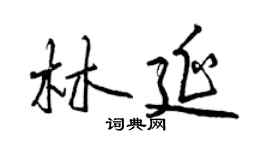 曾慶福林延行書個性簽名怎么寫