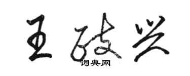 駱恆光王政興行書個性簽名怎么寫