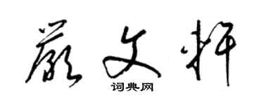 梁錦英嚴文軒草書個性簽名怎么寫