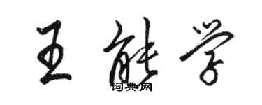 駱恆光王能學行書個性簽名怎么寫