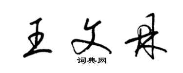 梁錦英王文鼎草書個性簽名怎么寫