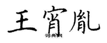 丁謙王宵胤楷書個性簽名怎么寫