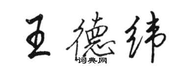 駱恆光王德緯行書個性簽名怎么寫