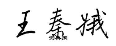 王正良王秦娥行書個性簽名怎么寫