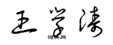 曾慶福王學濤草書個性簽名怎么寫