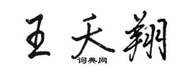 駱恆光王夭翔行書個性簽名怎么寫