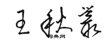 駱恆光王秋叢草書個性簽名怎么寫