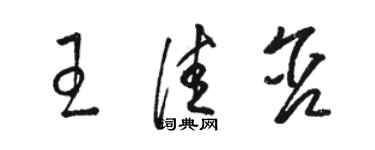 駱恆光王佳含草書個性簽名怎么寫