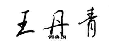 王正良王丹青行書個性簽名怎么寫