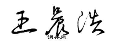 曾慶福王晨浩草書個性簽名怎么寫