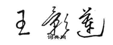 駱恆光王影蓮草書個性簽名怎么寫